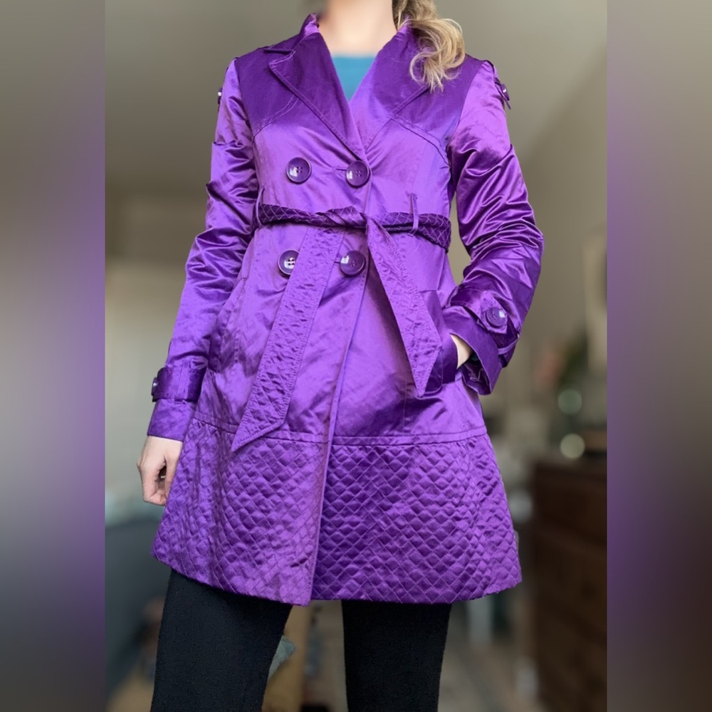 KENSIE purple trench coat